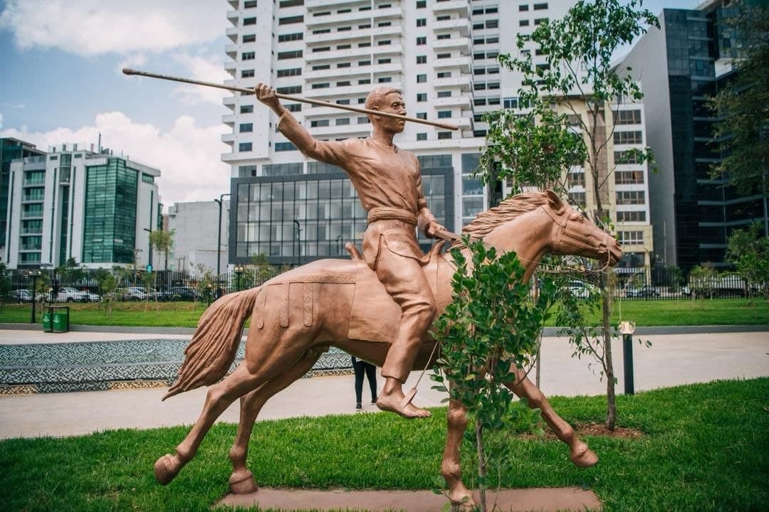 Central lawn monument